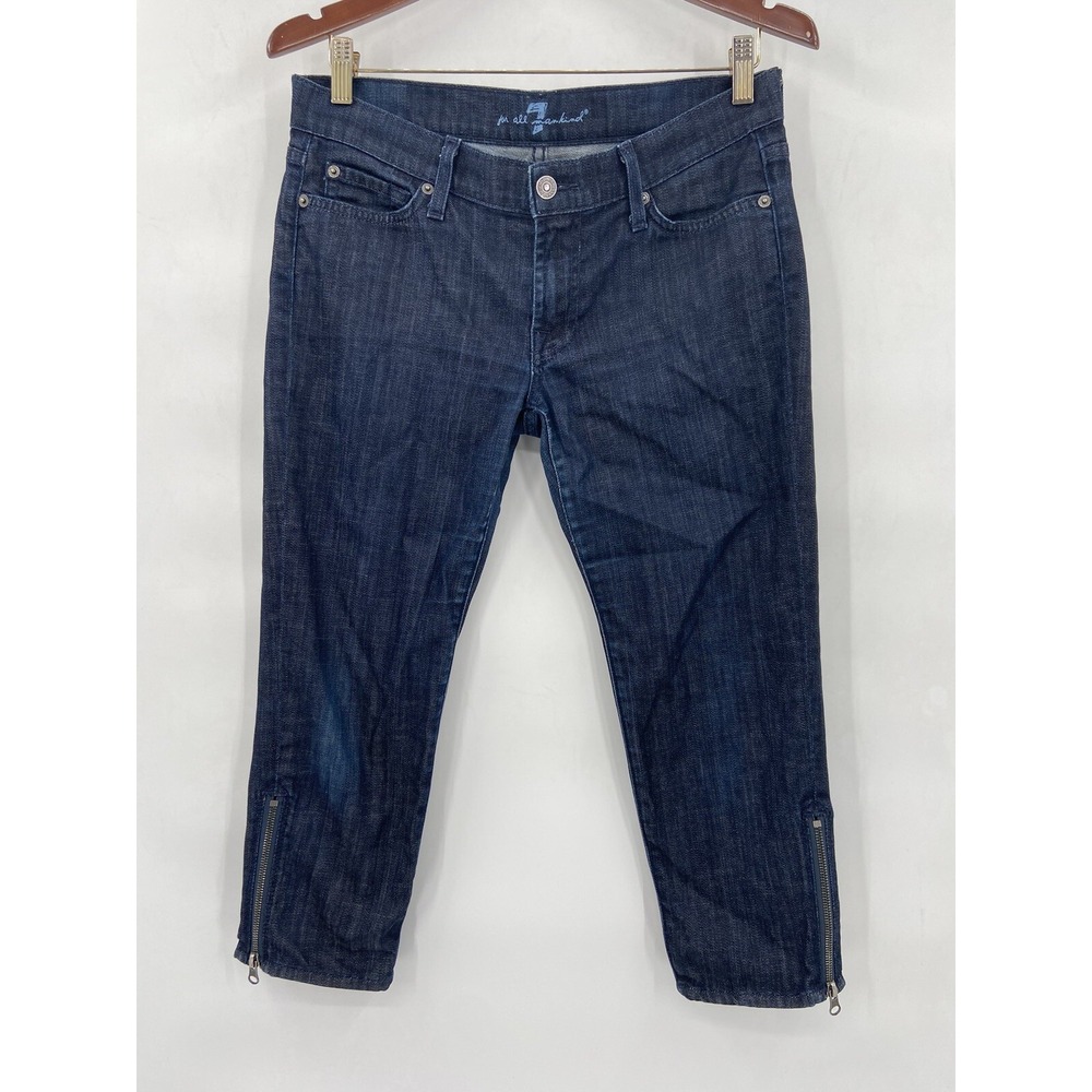 7 For All Mankind Women's Denim Low Rise Capri Pants Size 28